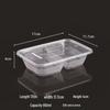 JingJingRS Disposable Two-Compartment Lunch Box