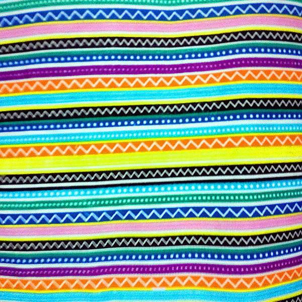 Ethnic Style Rainbow Striped Cotton Canvas Fabric for Curtains, Sofa Covers, Tablecloths