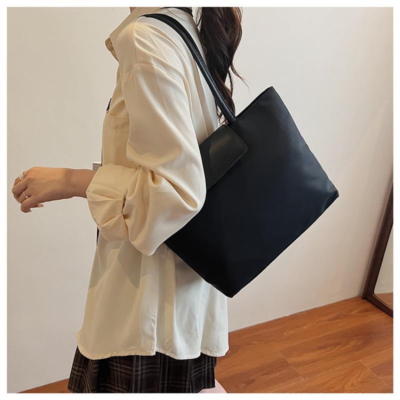 Damentasche mit großem Fassungsvermögen, vielseitig, neu, schlicht, lässig, Umhängetasche, Textur, Studenten-Tragetasche