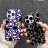 Süße Leopardenhülle für iPhone 16 Pro Samsung A55 A35 M35 S24 FE Xiaomi Redmi Note 13Pro 14C Huawei Honor 200 Stoßfeste Handy-Stoßstange Anti-Kratz-Abdeckung