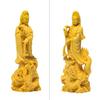 Hanro Art Carving Buddhist Statue, Kannon Statue, Dragon Riding Kannon, Ornament, Wood Carving, Buddhist Altar Statue, Prayer, Protection from Evil, B