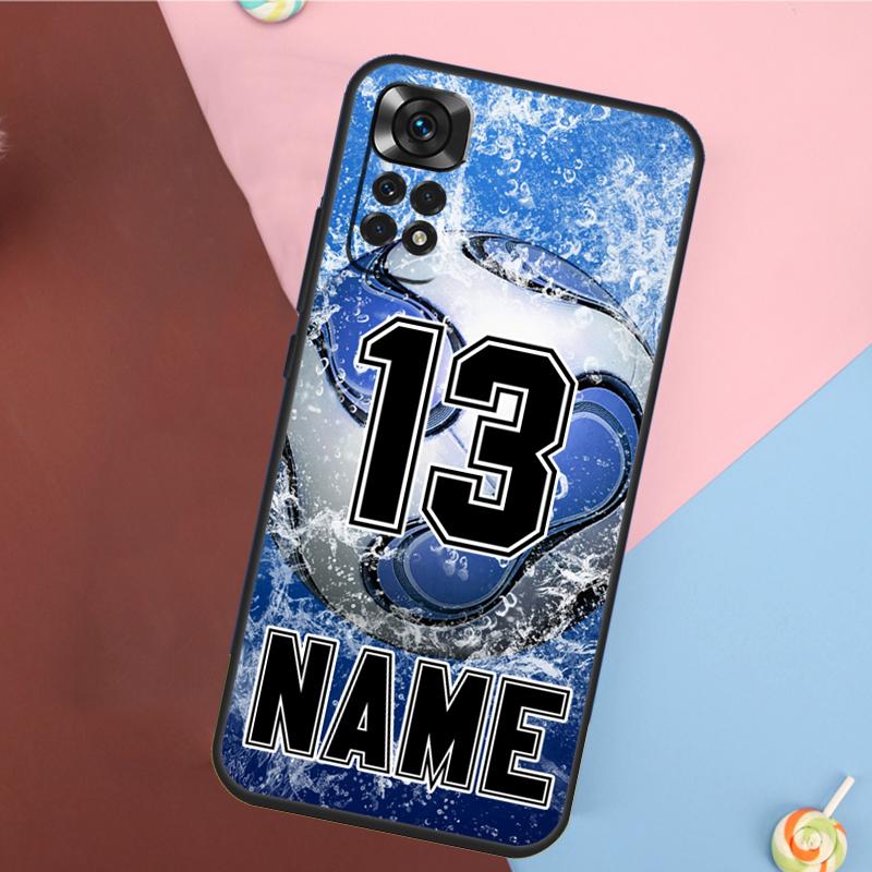 PERSONALIZED NUMBER Hockey BASKETBALL Case For Xiaomi Redmi Note 11 Pro 11S 8 9 12 10 Pro 10S 9S Redmi 10 12C 9C 10C Back Cover