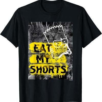 The Simpsons Bart Simpson Eat My Shorts Graffiti T-Shirt