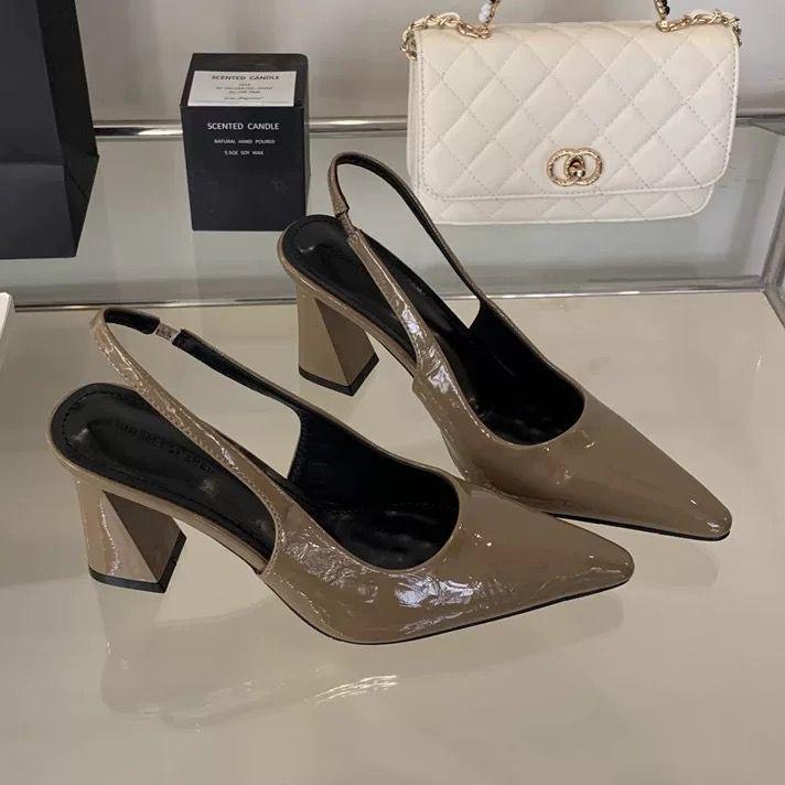 22 new summer French beautiful with skirt pointed high heel sandals empty bag head temperament sandals