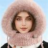 Winter Fleece-Lined Thickened Cold-Resistant Outdoor One-Piece Cycling Windproof Warmth-Retaining Face Mask Neck Warmer LeiFeng Hat