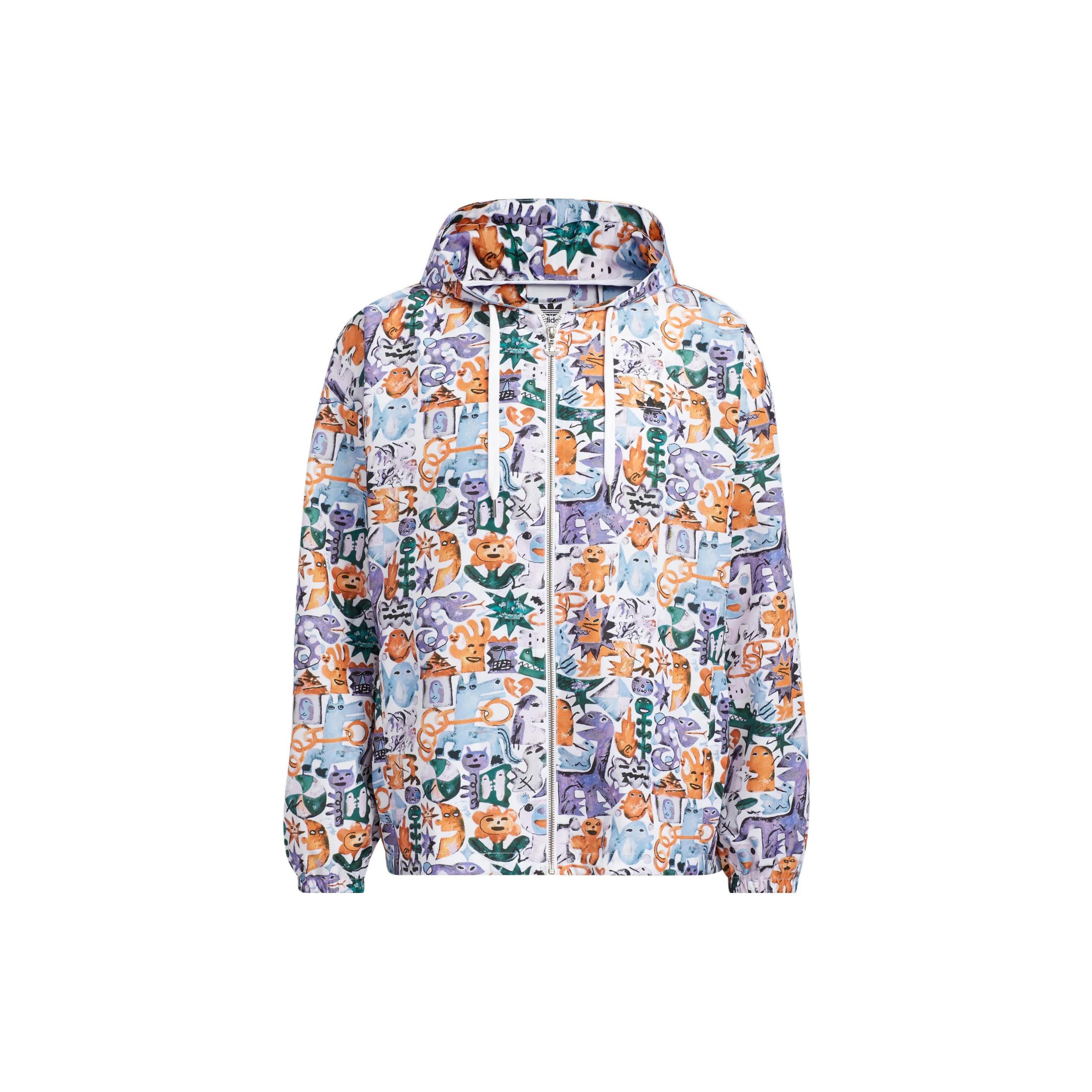 adidas Originals Knit COL AOP Jackets  White Orange Purple  Men s HR6438 M