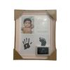 Newborn Hand and Foot Print Ornaments Full Moon 100 Day Photo Frame with Craft Ink Pad Home Decoration Baby Kids Birthday