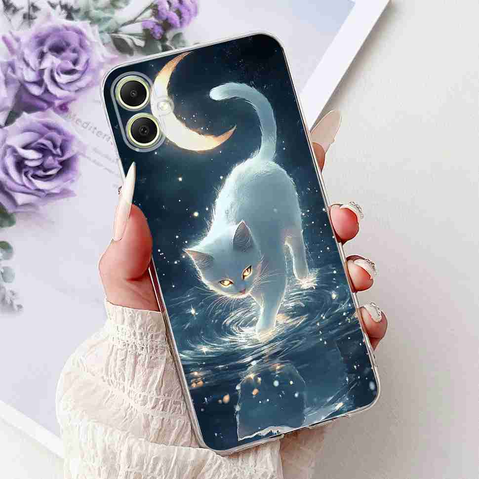 For Samsung Galaxy A05 4G SM-A055F Case Fashion Painted Soft Silicone Cover For Samsung A 05 A05s 4G SM-A057F Flower Phone Shell