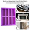 8-Cavity Silicone Baking Mould Rectangl Chocolate Fondant Molds Making Chocolate Bar Mold Soap Handmade Supplies