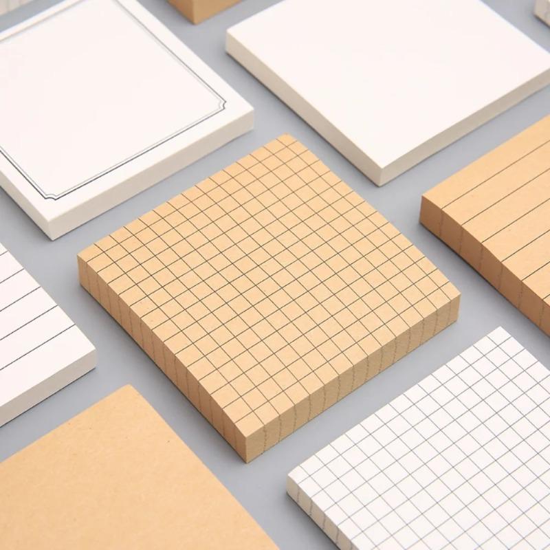 80Sheets Simple Sticky Stationery Notepad Office Bookmark Sticky Notes Posted Design Stickers In Notebook Creative Memo Pad