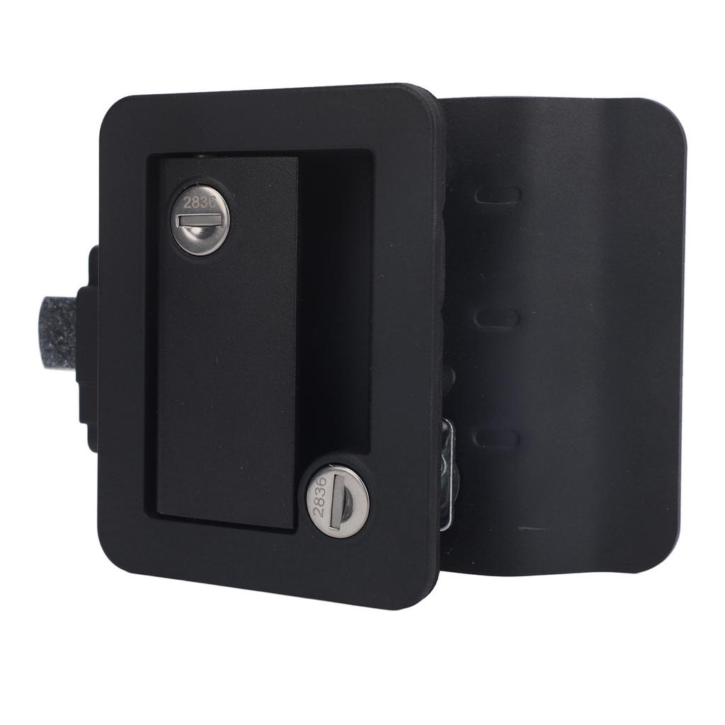RV Door Lock with Paddle Deadbolt Door Handle Latch Enclosed Entry Door Lock Latch Black for Trailer