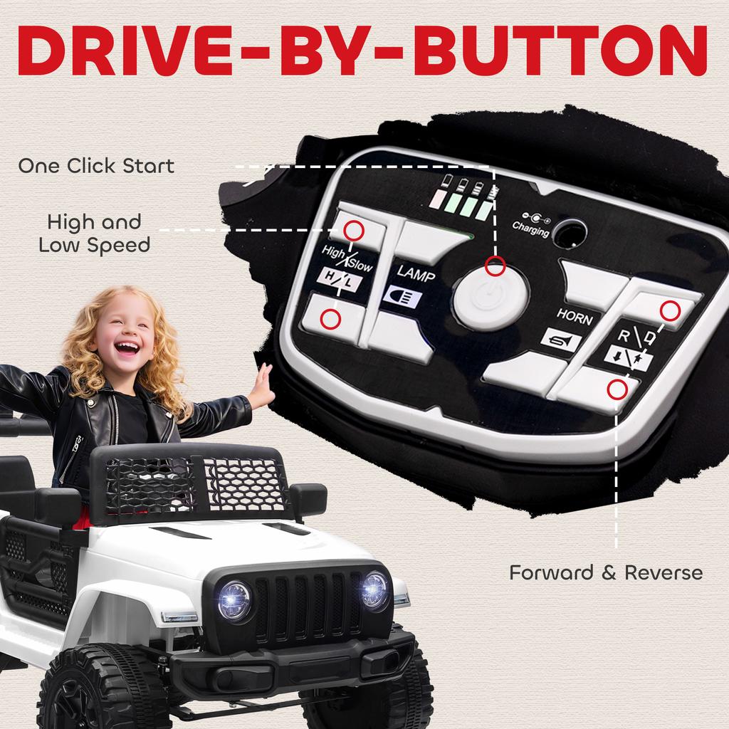 12V Kids Electric Ride On Car Truck Toy SUV with Remote Control for 3-6 Yrs
