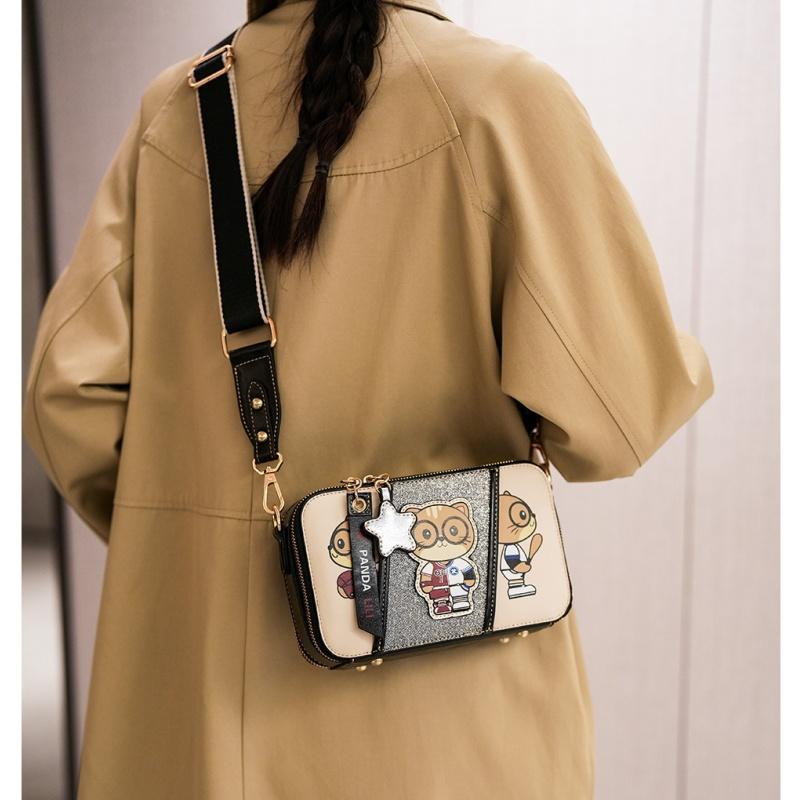 BEIBAOBAO New Cute Cartoon Bear Women's Messenger Bags Creative Trendy Ladies Single Shoulder Bags Fashion Lightweight Simple Underarm Bags for Female