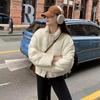 Korean Women Padded Jacket Winter Parkas Cropped Down Oversize Jacket Puffer Snow Coats Waterproof Outerwear