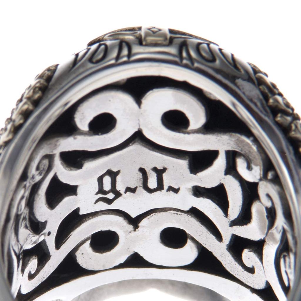 Silver 925 Mexican Skull Ring Size 23 Cross Brass Skeleton Skull Ring [goodvibrations] [778_23svr_2]