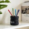 Tire-Shaped Office Supplies, Desktop Storage, Creative Holder for Pen, Makeup Brush, Decorative Ornaments