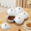 Ceramic Divided Serving Dishes with Lid Relish Tray for Home Kitchen Chips Rotation