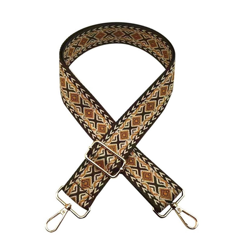 Regulowany Szeroki Pasek do Torby z Etnicznym Wzorem Trwały Etniczny Pasek do Torby Zamienny Etniczny Pasek na Ramię do Torby Trwały