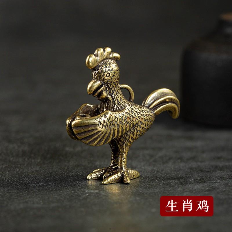 

Латунний китайський талісман року Бика на клейкій основі для пахощів One Size