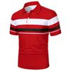 Stylish Striped Short-sleeve Polo Shirt, Comfortable Casual Wear for Daily Use.