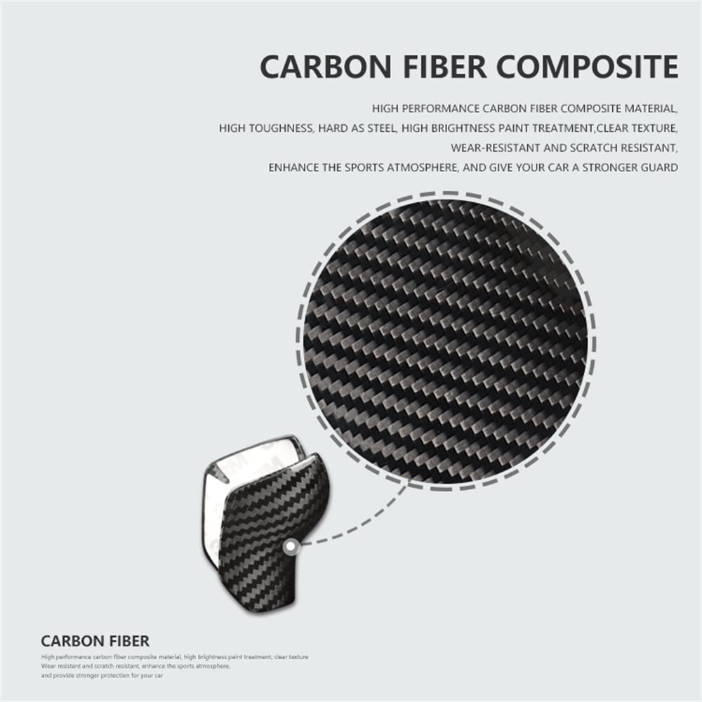 SANRILY Volkswagen Shift Knob Cover Carbon Fiber Shift Grip Cover Interior Parts VW Passat PASSAT T-Cross TAYRONGTE TACQUA Accessories