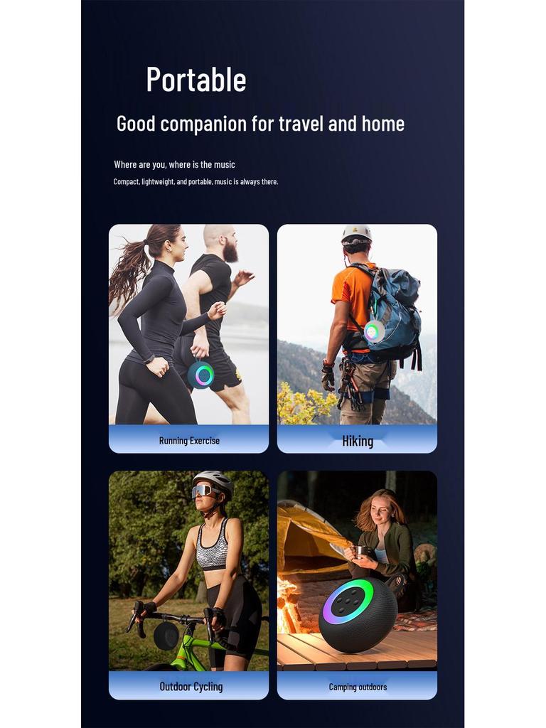 Bluetooth Speaker G25: Superior Bass, High-Quality Sound, Portable, for Home or Outdoor Use.