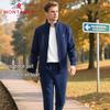 MONTAGUT Men's Casual Sport Tracksuit with Stand-Collar Sweatshirt