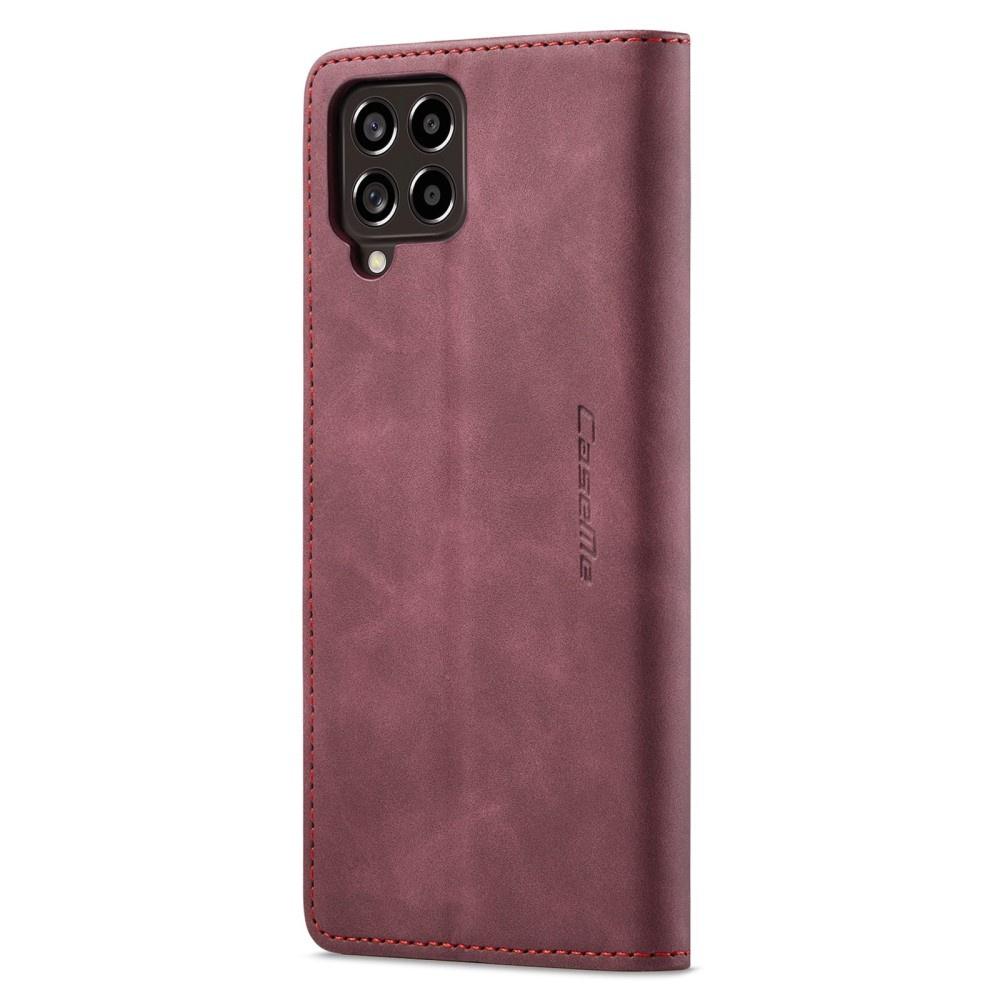 CASEME Case for Samsung Galaxy M33 5G, Leather Wallet Case, Burgundy