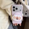 Trendy Double-Layer Magnetic Pink Polka Dot Phone Case for iPhone 17 Pro Max - Drop-Proof Design