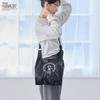 Rootote Snoopy Embroidered Shoulder Bag, 2-Way IP Roo Shopper, Metallic, Peanuts-0Q 8447 (02 Silver)