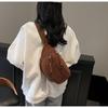 Trendy Women's Corduroy Crossbody Bag - Large, Simple Solid Color Shoulder Bag