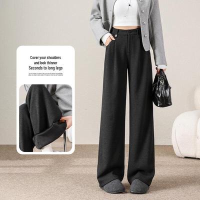 Damen Fleecegefütterte Weitbeinige Freizeithose