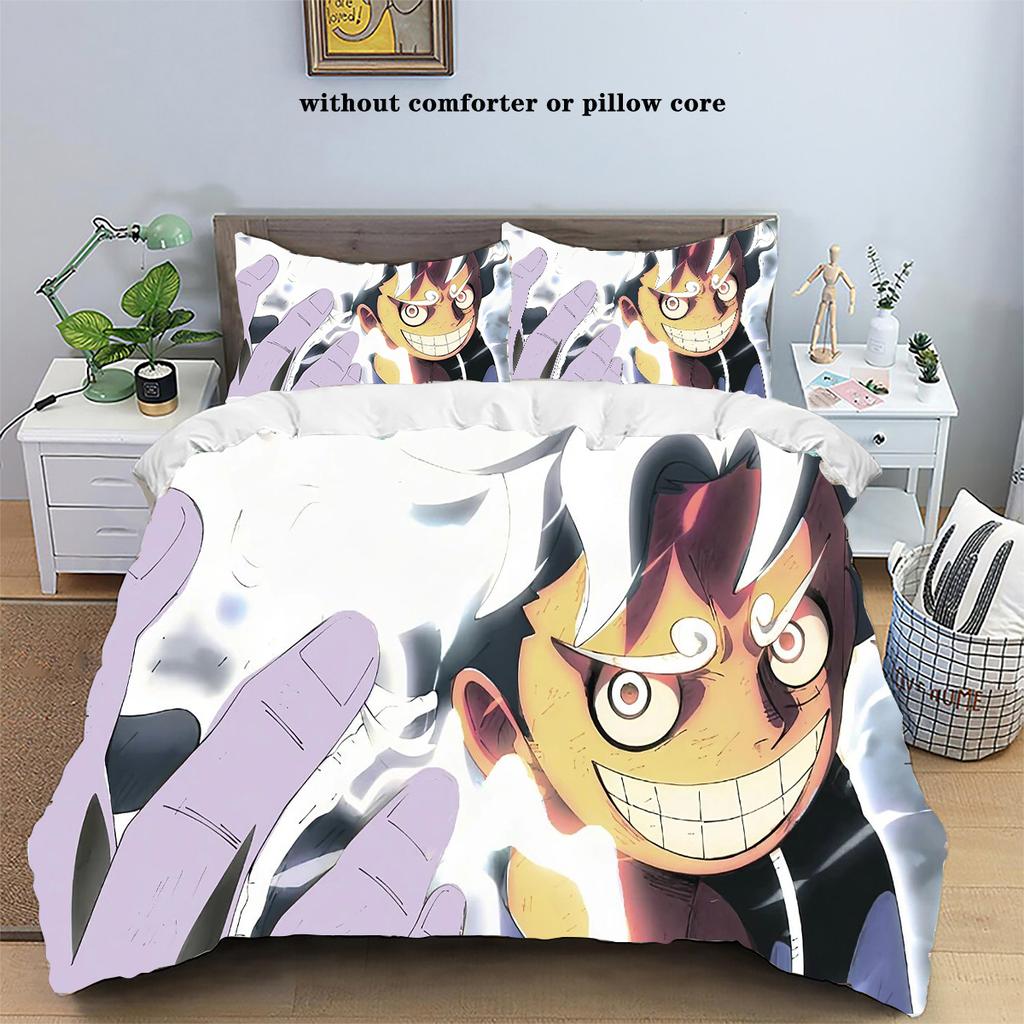 One Piece five Range Luffy Bedding Set Duvet Cover Bed Set Quilt Cover Pillowcase Comforter king Queen Size Adult Bedding Set