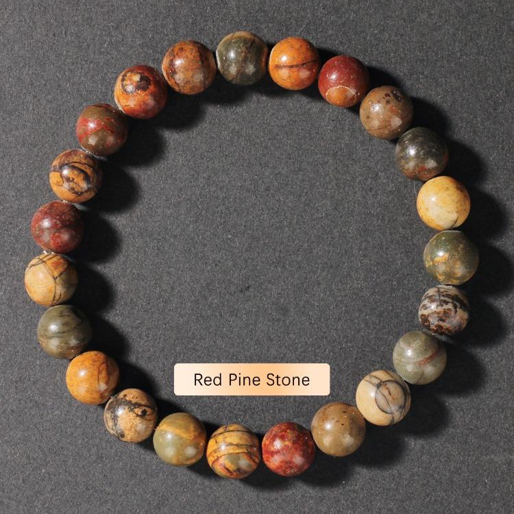 Regali Festivi Bracciale con Perle di Apatite Blu Pietra Naturale Gioielli alla Moda Rilassanti Per Uomo e Donna Accessorio Semplice Versatile per l'Uso Quotidiano