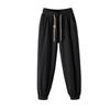 Women Summer Cotton Hemp Cropped Pants Mid-Rise Elastic Waistband Wide Leg Casual Pants