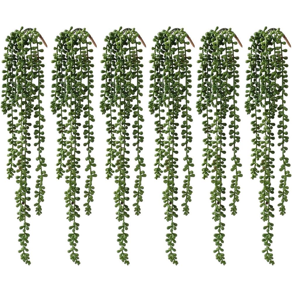 2/5pcs Plastic Fern Artificial Plants Vine Room Accessory Home Wall Hanging Wedding Arch Decor Photography Props Diy Centerpiece