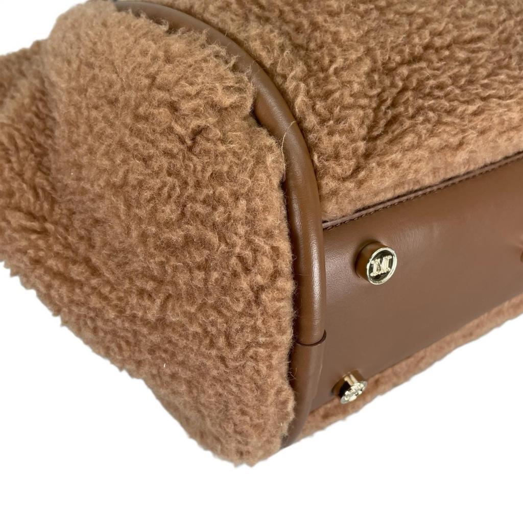 Max Mara 2-way Teddy Bear Bag 4.51609E+12 Handbag Brown Women Used