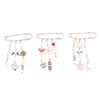 Bag Charm Sweet Brooch Clip Y2k Gothic Beaded Brooch Aesthetic Beaded Bag Pins  Bag Accessories