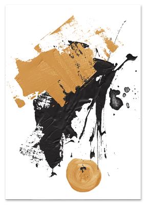 Plakat abstrakcja czarny złoty