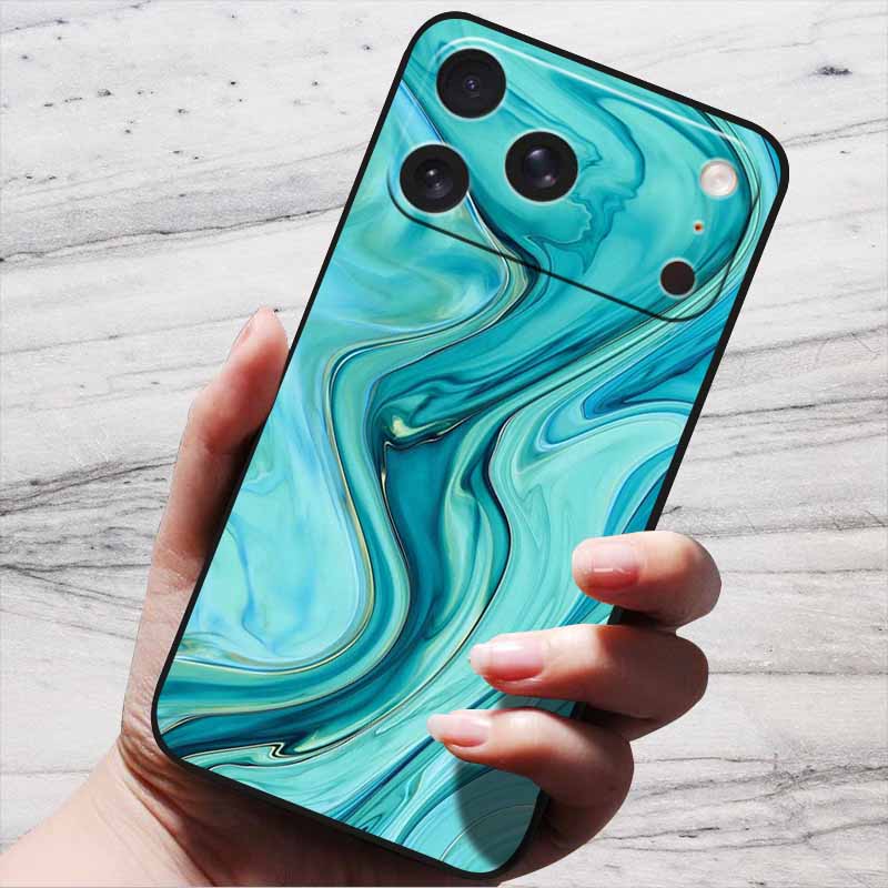 Case For iPhone 16 plus 17 Pro Max Luxury Silicone Back Cover For iPhone17 Air 16e iPhone16 Soft TPU Phone Cases Marble Patterns