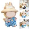 Doll Outfit Set Suspender and Hat For 15cm Figure Doll Soft Polyester Doll Overalls Matching Hat Doll Display Clothing