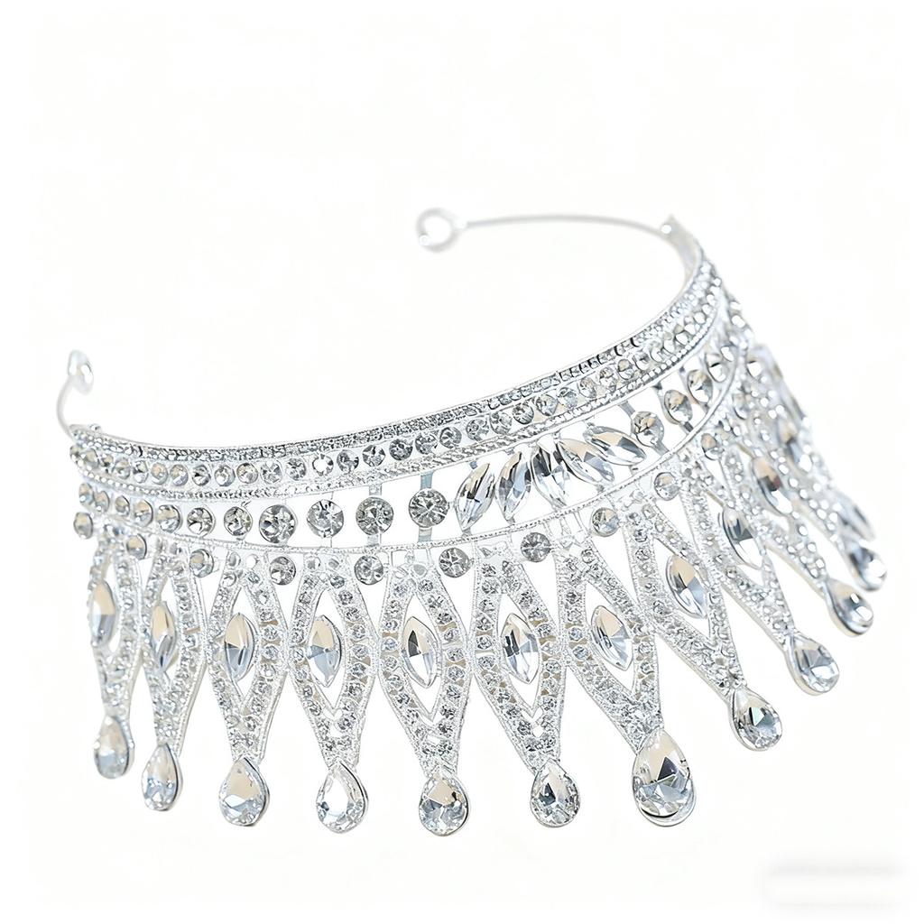 Yilin Crown Tiara Bridal Hair Accessory High End European and American Crown Baroque Performance Beauty Pageant Miss World