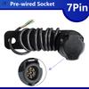1.5M 12N 7Pin Pre-Wired Socket Car Trailer Caravan Electrics Mounting Plate Electrics Wire Part Wiring Connector Towing Towbar