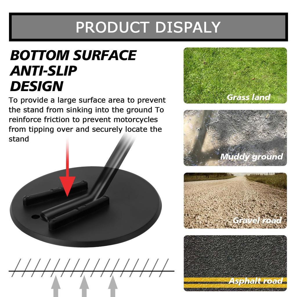 Motorcycle Side Stand Kickstand Plate Pad End Compatible Davidson