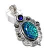 Natural Green Triplet Opal 925 Sterling Silver Jewelry Pendant 2.56" G1v98
