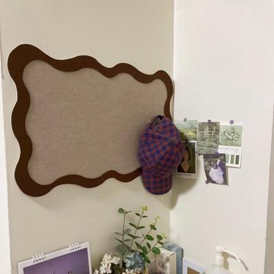 Bamboo Self-Adhesive Felt Wall Display Board for Photos and Messages