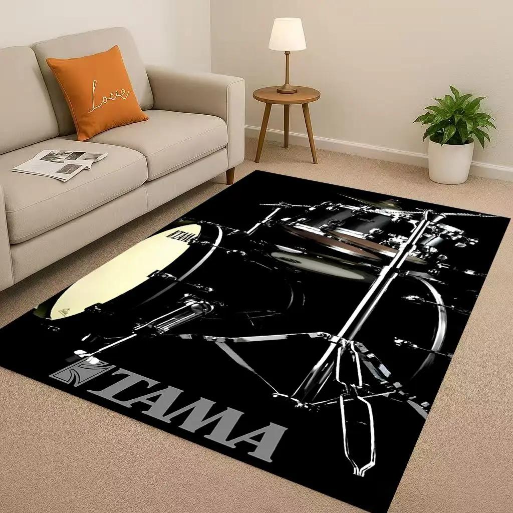

Retro TAMA Drum Kit Drum Set Music Instruments Living Room Non-Slip Area Rug Carpet for Bedroom Playroom Sofa,Home Decor Doormat 40x60cm( 15x23in )