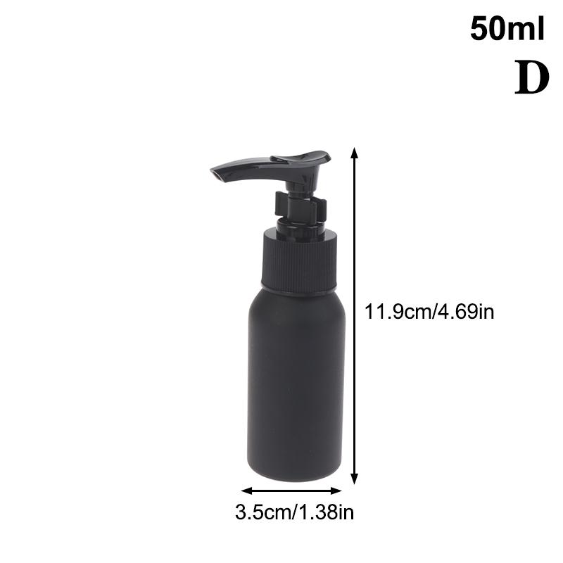 40Ml-250Ml Black Frosted Aluminum Bottle With Cap Perfume Lotion Cosmetic Toner Water Bottle Travel Protable Refillable Bottle