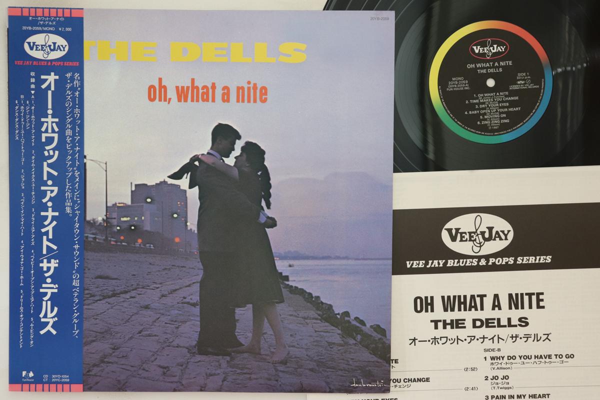 

LP Record DELLS Oh What A Nite 20YB2059 VEE JAY 1987 Japan Obi SoulFunk Used