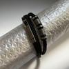 Men's Multi-layer Woven Leather Bracelet with Stainless Steel Tube